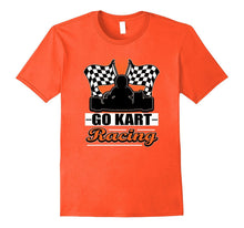 Go Kart Racing Funny Orange Silhouette T-Shirt