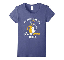 15th Wedding Anniversary T-Shirt Purr-Ever Cat Gift