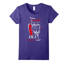 Age Gets Better With Wine Born in 1963 Birthday T-Shirt
