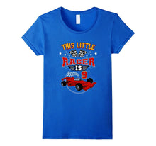 Funny 9th Birthday Race Car T-Shirt 9 Yr Old Boy Girl Racer