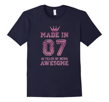 10th Birthday Gift Made in 2007 Awesome Pink T-Shirt