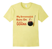 My Broomstick Runs on Wine Adult Halloween T-Shirt