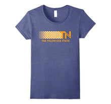 Tennessee State Shirt TN White Orange Checkerboard Tee