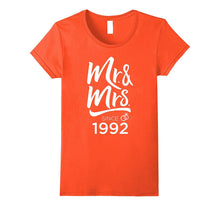 25th Wedding Anniversary Mr & Mrs Wedding Tshirt Since 1992
