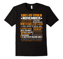 Mens Kings Are Born in November Birthday Gift Shirt