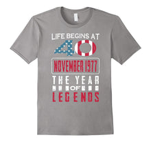 40th Birthday Born in November 1977 Year of Legends T-Shirt