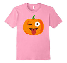 Pumpkin Halloween Emoji Costume T-Shirt Happy Smile Tongue