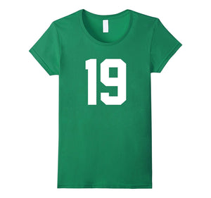 #19 Team Sports Jersey Number Front & Back Player / Fan Tee