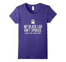 Funny Black Lab Dog TShirt: My Black Lab Isn't Spoiled