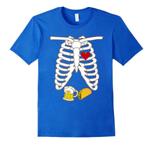 Funny X-Ray Skeleton Pregnancy Taco Beer Halloween Shirt Fun