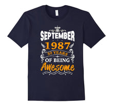 30th Birthday Awesome September 1987 T-Shirt, Birthday Gift