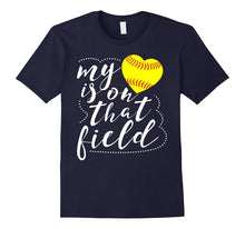 My Heart Is on That Field Softball Shirt Funny Softball Mom