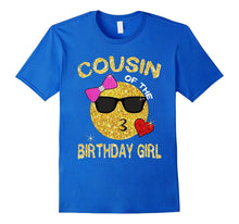 Cousin of the Birthday Girl Cute Emoji T-Shirt Gift for Cous