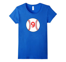 "#9 Birthday Baseball" Birthday T Shirt