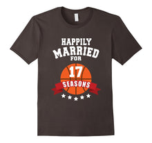 17th Wedding Anniversary T-Shirt Basketball Couple Gift Tee