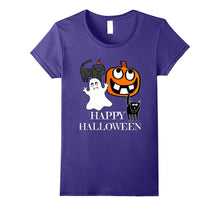 Happy Halloween Shirt - Halloween Ghost, Cat, Pumpkin Shirt