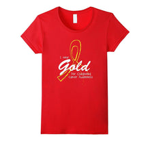 I Wear Gold Childhood Cancer Awareness Support Tshirt