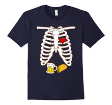 Funny X-Ray Skeleton Pregnancy Taco Beer Halloween Shirt Fun