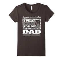 I Wear Gray for My Dad Diabetes Awareness Shirt Ribbon