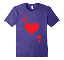 Ace of Hearts Playing Card Halloween Costume T-Shirt (Dark)