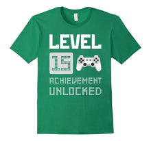 Level 15 Achievement Unlocked T Shirt Gift 15th Birthday Tee