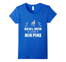 Real Men Love Min Pins Cute Dog Dad T-Shirt