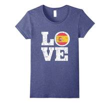 Spain Love T-Shirt Spanish Flag Distressed Tee