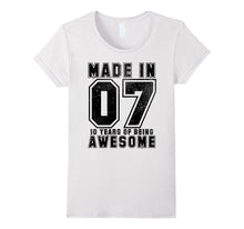 10th Birthday Gift T-Shirt Made in 07 Tee 10 Yrs Old Gift