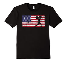 American Flag Weightlifting Training T-Shirt USA Patriotic