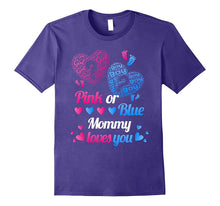 Pink or Blue Mommy Loves You Gender Reveal Tee T Shirt Mom