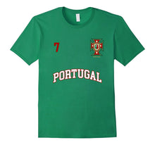 Portugal Shirt Number 7 Soccer Team Sports Portuguese Flag