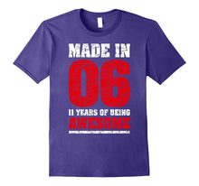 11th Birthday Gift T-Shirt Made in 2006 Awesome 11 Years Old