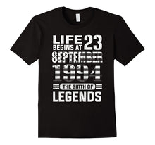 23th Birthday T-Shirt Made in 1994 Life Begins Shirt