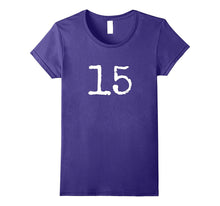 Number 15 T-Shirt Bright Colors for Kids & Adults