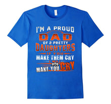 I'm Proud DAD of 2 Awesome Daughters Funny Dad Tee