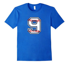 Number Birthday T-Shirt 9 Years Old Baseball Tee