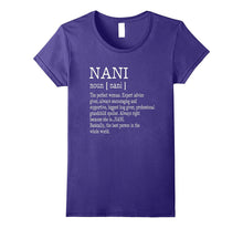 Nani Definition Grandma Mother Day Gifts Women T-Shirt