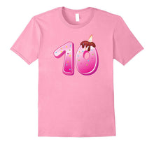 10th Birthday Shirt Birthday Girl 10 Chocolate Candle TShirt