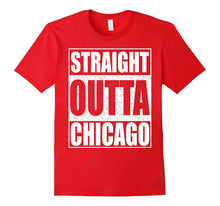 Straight Outta Chicago T-Shirt Funny Illinois Gift Shirt
