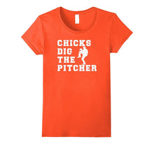 Chicks Dig the Pitcher Funny Baseball T Shirt