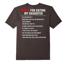 Mens Dad Daughter Tshirt Rules for Dating My Daughter T-Shirt