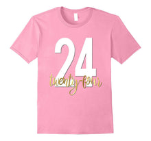 24th Birthday Shirt Gift Party Gold Bestie Twenty Four 24