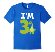 I'm 3 Three 3rd Birthday T-Shirt Kids 3 Year Old Dinosaur