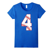 Cute Fourth Birthday Party 4th Baseball T-Shirt Born 2013