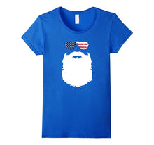 'Merica Sunglasses & Beard Patriotic T-Shirt American Pride