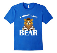 I Don't Care Bear T-Shirt for Women Mens Girls Boys Gift Tee