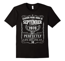 Legends Were Born in September 1978-39th Birthday Gift Shirt