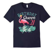 21st Birthday Queen Pink Flamingo Fancy Birthday T-Shirts