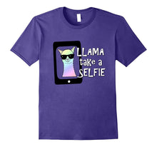 Llama Take a Selfie T-Shirt Funny Animal Tee Kids Women Men