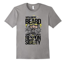 Mens With Great Beard Comes Great Responsibility Funny T-Shirt